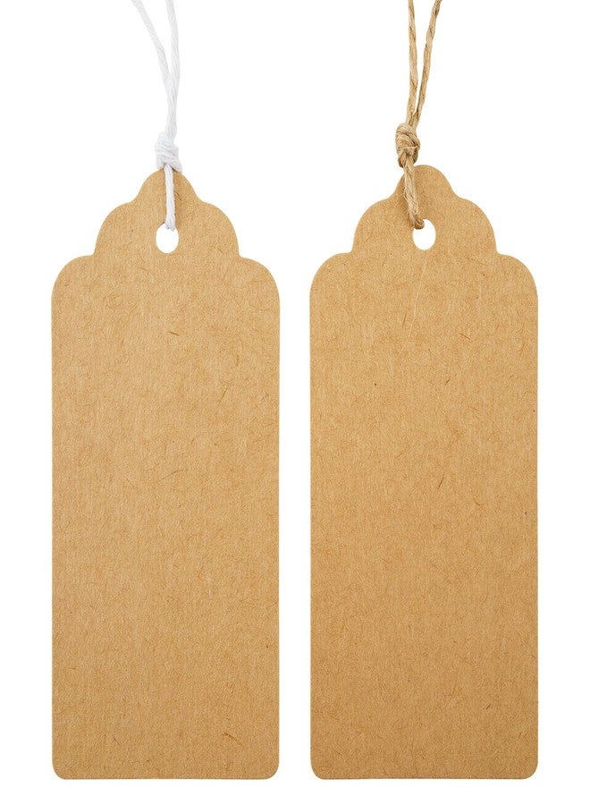 KINGLAKE Kraft Paper Gift Tags 2X4 Inch With String - 50 Pcs Brown Price Tags for Christmas Presents, Holiday Bags, Wrapping Crafts - Image 4